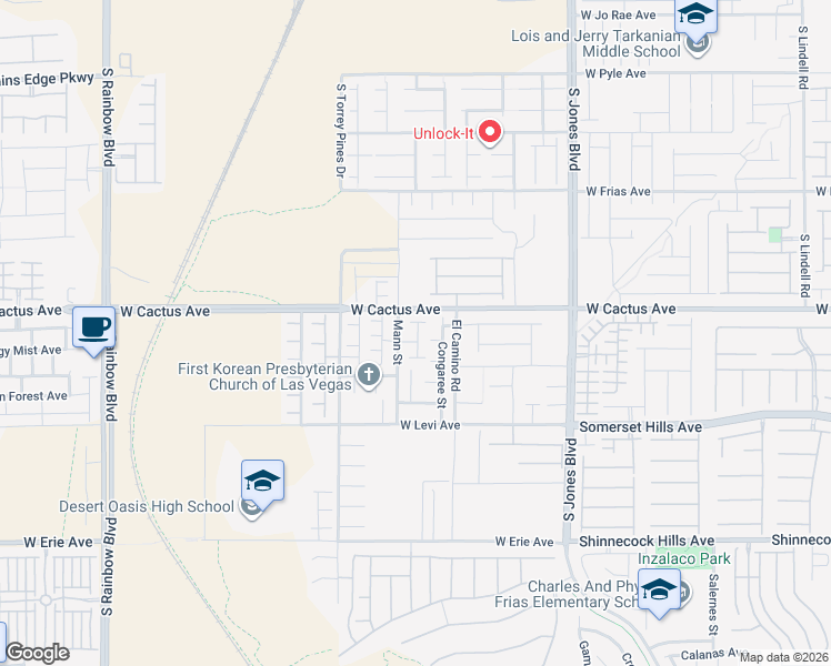 map of restaurants, bars, coffee shops, grocery stores, and more near 6358 Kingery Peak Avenue in Las Vegas