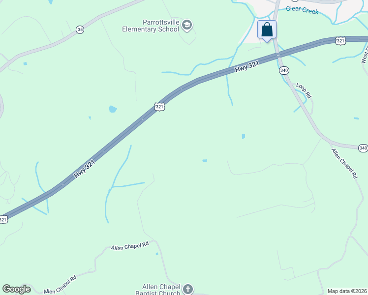 map of restaurants, bars, coffee shops, grocery stores, and more near in Parrottsville