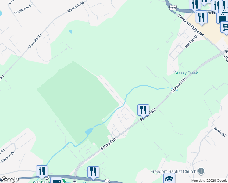 map of restaurants, bars, coffee shops, grocery stores, and more near 6980 La Christa Way in Knoxville