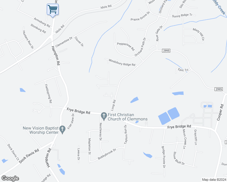 map of restaurants, bars, coffee shops, grocery stores, and more near 110 Salem Ridge Court in Clemmons