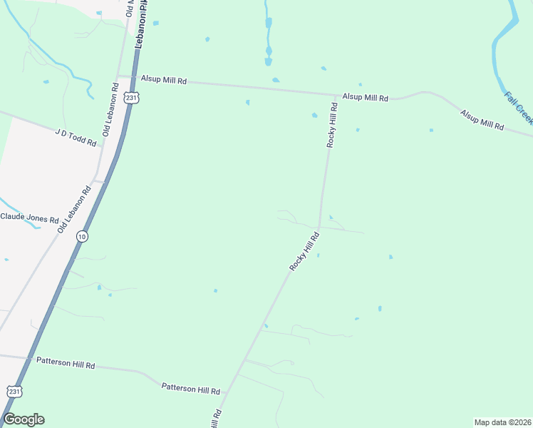 map of restaurants, bars, coffee shops, grocery stores, and more near 10145 Rocky Hill Road in Lascassas