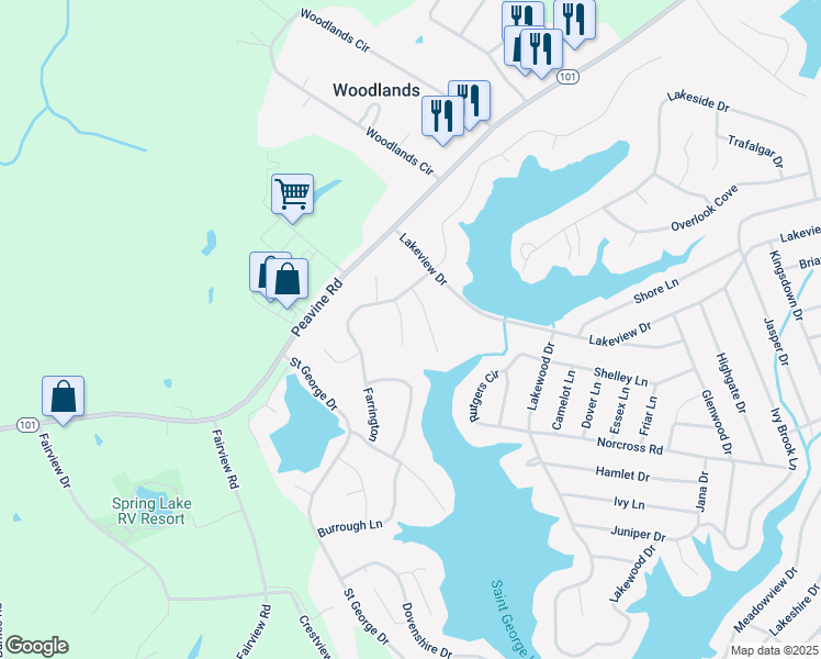 map of restaurants, bars, coffee shops, grocery stores, and more near 14 Briar Court in Crossville