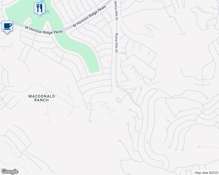 map of restaurants, bars, coffee shops, grocery stores, and more near 1804 Towering Mesa Avenue in Henderson