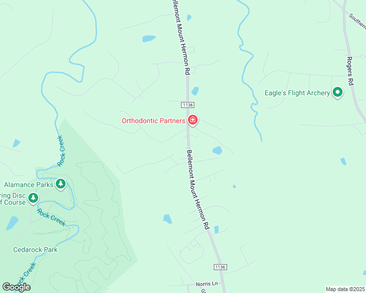 map of restaurants, bars, coffee shops, grocery stores, and more near 4145 Bellemont Mount Hermon Road in Burlington