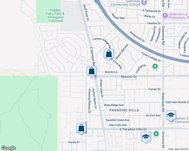 map of restaurants, bars, coffee shops, grocery stores, and more near 231 East Horizon Ridge Parkway in Henderson