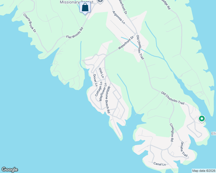 map of restaurants, bars, coffee shops, grocery stores, and more near 1509 Millstone Beach Road in Dandridge