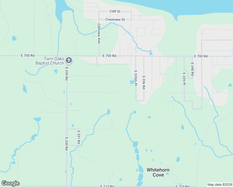 map of restaurants, bars, coffee shops, grocery stores, and more near 33265 East 703 Road in Wagoner