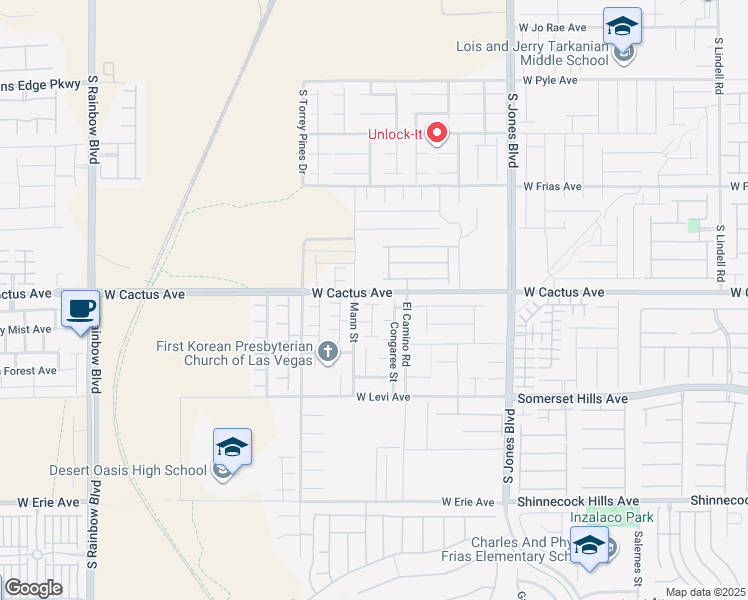 map of restaurants, bars, coffee shops, grocery stores, and more near 6358 Kingery Peak Avenue in Las Vegas