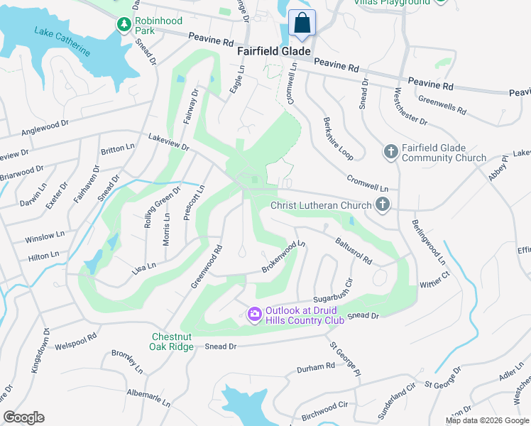 map of restaurants, bars, coffee shops, grocery stores, and more near 168 Baltusrol Road in Crossville