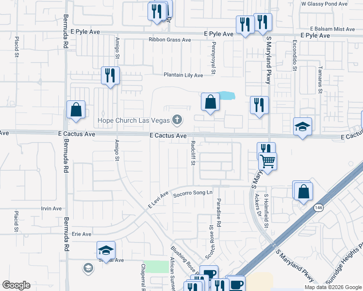 map of restaurants, bars, coffee shops, grocery stores, and more near 865 Patagonia Ridge Avenue in Las Vegas
