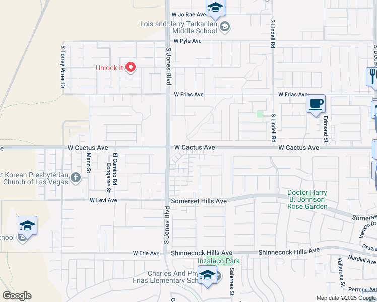 map of restaurants, bars, coffee shops, grocery stores, and more near 6010 Rampolla Drive in Las Vegas
