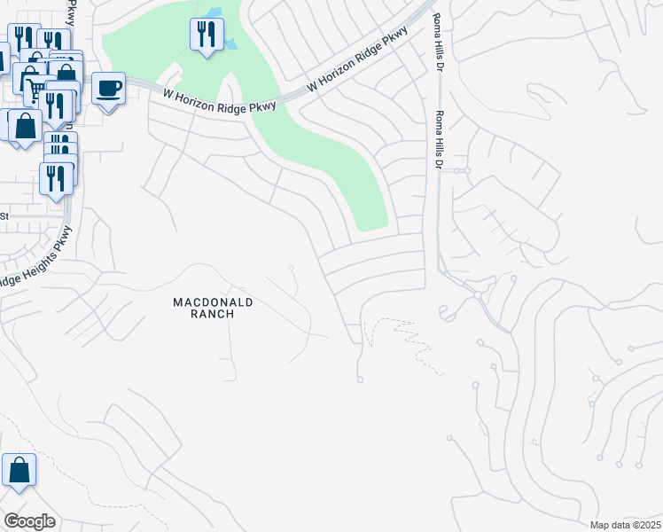 map of restaurants, bars, coffee shops, grocery stores, and more near 2080 King Mesa Drive in Henderson