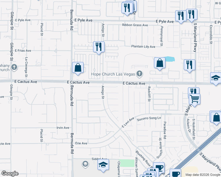 map of restaurants, bars, coffee shops, grocery stores, and more near 654 Mystic Cliffs Avenue in Las Vegas
