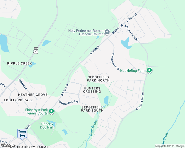 map of restaurants, bars, coffee shops, grocery stores, and more near 637 Hatters Creek Lane in Wake Forest