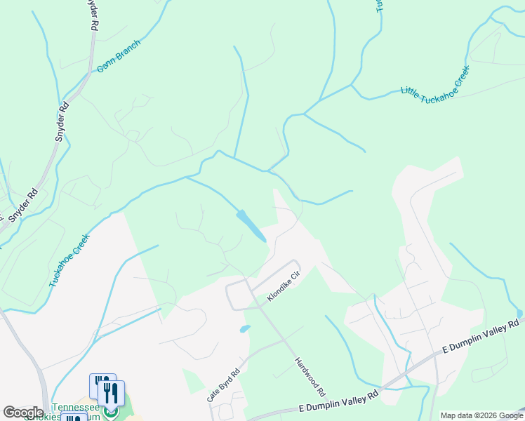 map of restaurants, bars, coffee shops, grocery stores, and more near 521 Sourdough Hollow Road in Kodak