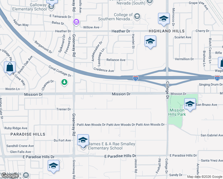 map of restaurants, bars, coffee shops, grocery stores, and more near 997 Rustic Rock Court in Henderson