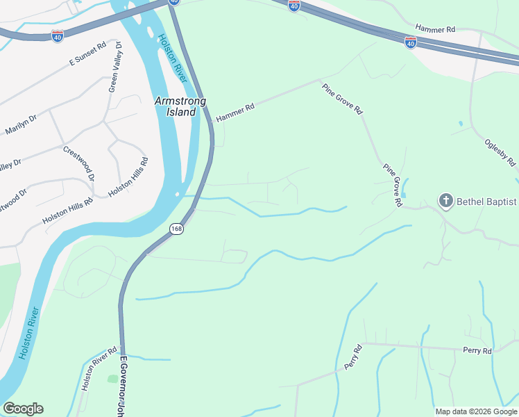 map of restaurants, bars, coffee shops, grocery stores, and more near 6236 Royal River Drive in Knoxville