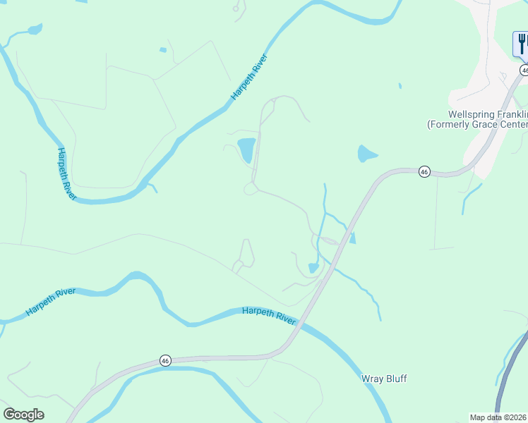 map of restaurants, bars, coffee shops, grocery stores, and more near 2427 Hidden River Lane in Franklin
