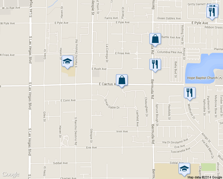 map of restaurants, bars, coffee shops, grocery stores, and more near 10550 Patrington Court in Las Vegas