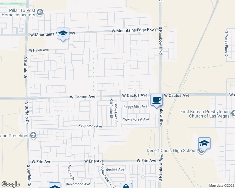 map of restaurants, bars, coffee shops, grocery stores, and more near 10498 Blue Rock Street in Las Vegas