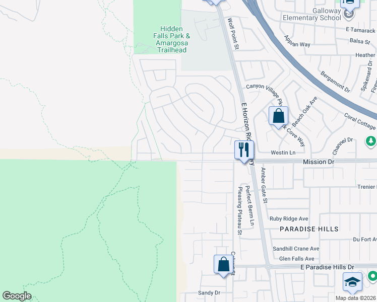 map of restaurants, bars, coffee shops, grocery stores, and more near 795 Wigan Pier Drive in Henderson