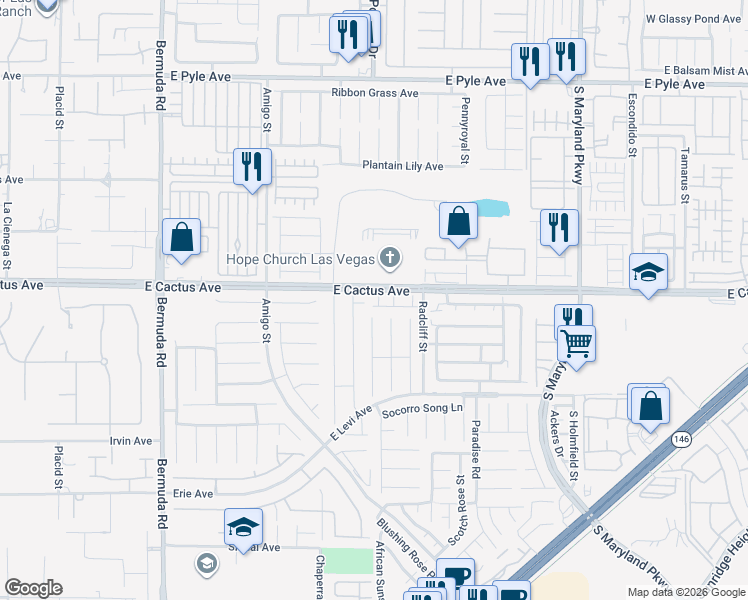 map of restaurants, bars, coffee shops, grocery stores, and more near 787 Hero Court in Las Vegas