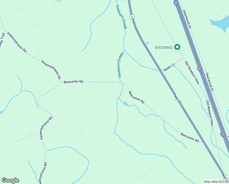 map of restaurants, bars, coffee shops, grocery stores, and more near 2989 Beecarter Road in Dandridge