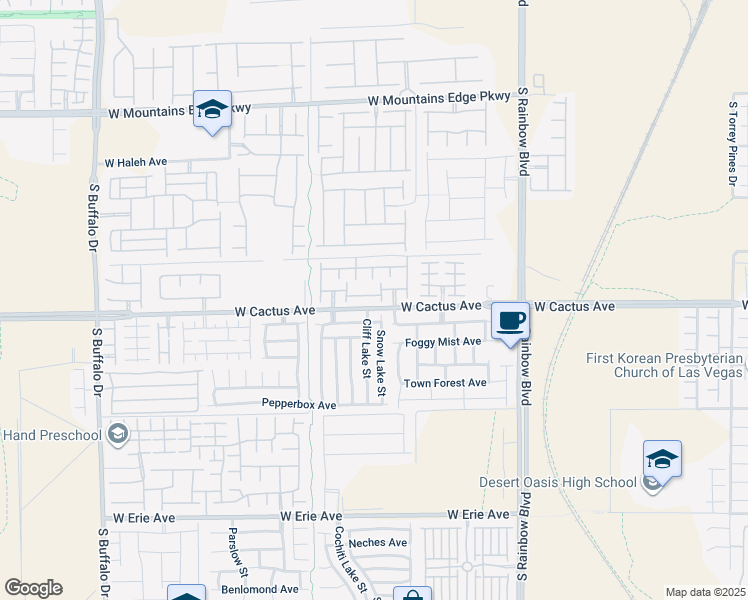map of restaurants, bars, coffee shops, grocery stores, and more near 10498 Blue Rock Street in Las Vegas
