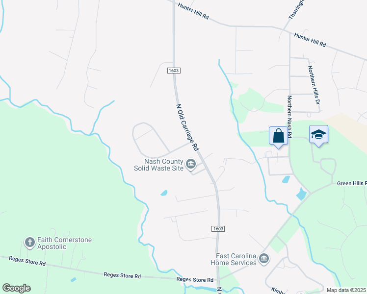 map of restaurants, bars, coffee shops, grocery stores, and more near in Red Oak