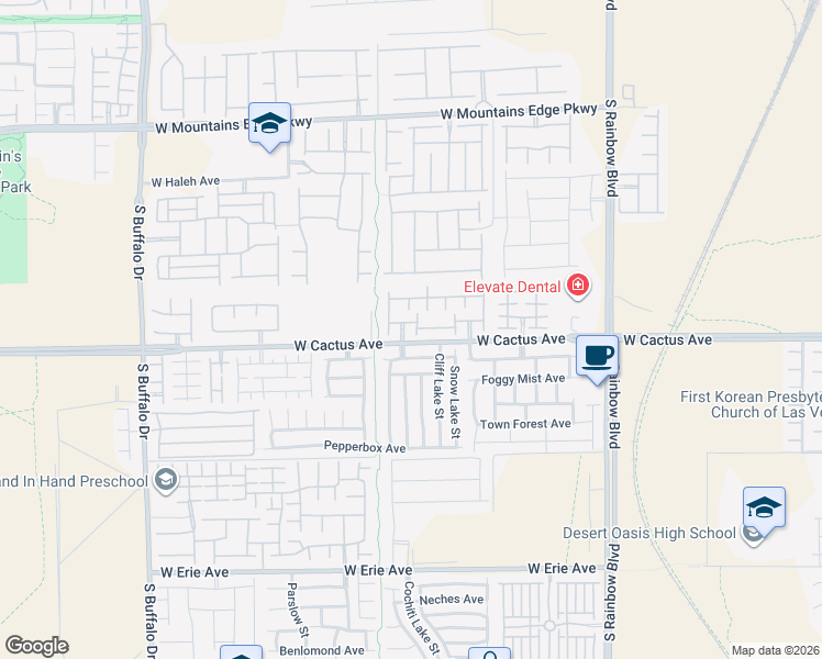 map of restaurants, bars, coffee shops, grocery stores, and more near 10479 Asana Street in Las Vegas