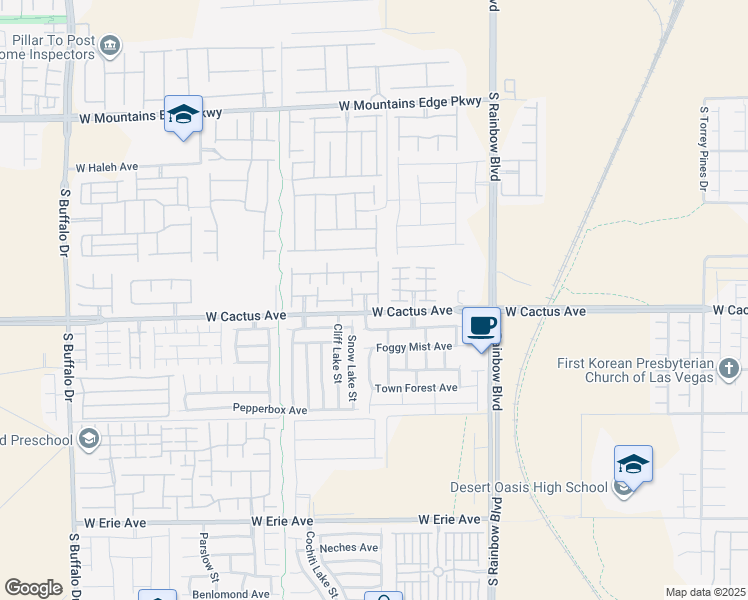 map of restaurants, bars, coffee shops, grocery stores, and more near 10487 Forked Run Street in Las Vegas
