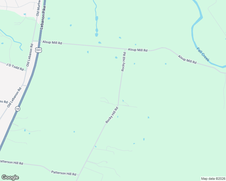 map of restaurants, bars, coffee shops, grocery stores, and more near 10145 Rocky Hill Road in Lascassas