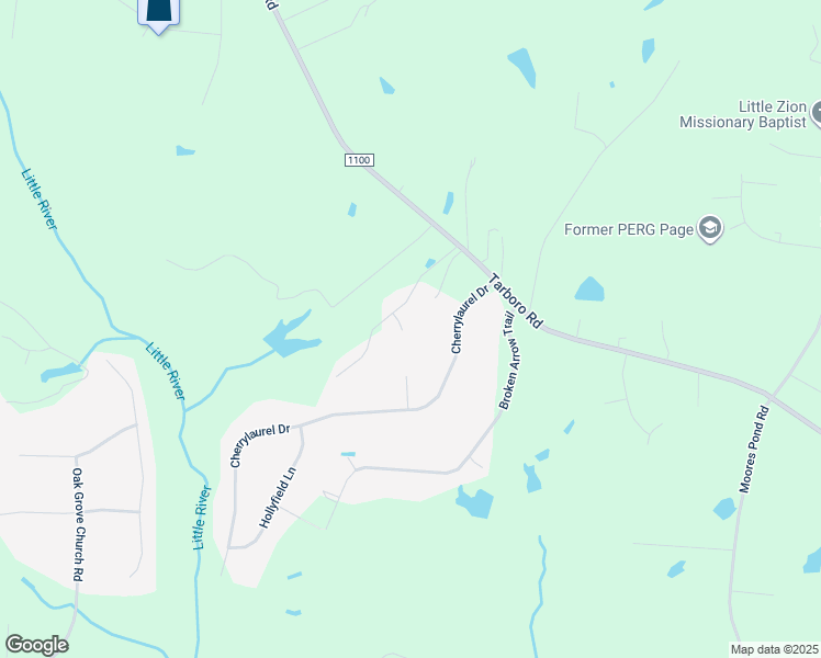 map of restaurants, bars, coffee shops, grocery stores, and more near 25 Stone Creek Circle in Youngsville