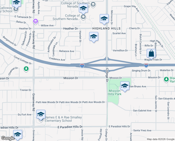 map of restaurants, bars, coffee shops, grocery stores, and more near 997 Bayberry Cove Street in Henderson
