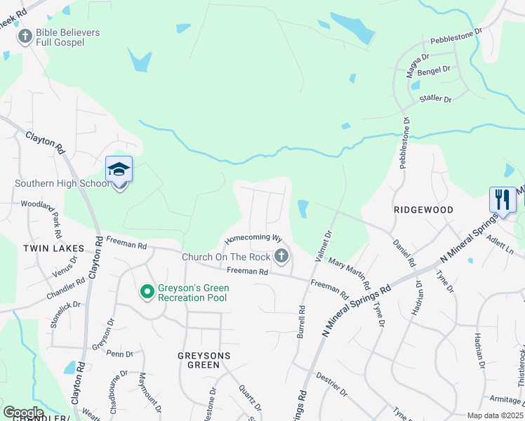 map of restaurants, bars, coffee shops, grocery stores, and more near 1113 Homecoming Way in Durham