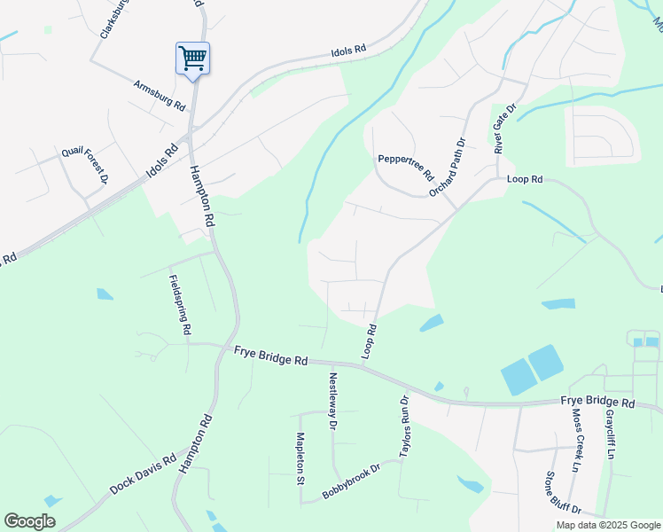 map of restaurants, bars, coffee shops, grocery stores, and more near 6251 Queens Gate Court in Clemmons