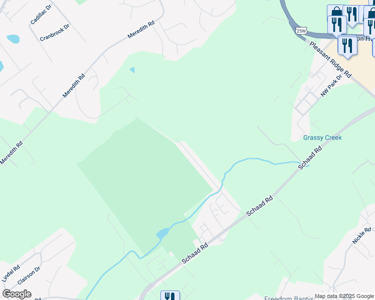 map of restaurants, bars, coffee shops, grocery stores, and more near 7074 La Christa Way in Knoxville