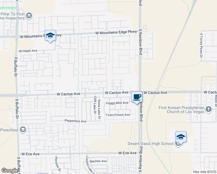 map of restaurants, bars, coffee shops, grocery stores, and more near 10466 Forked Run Street in Las Vegas