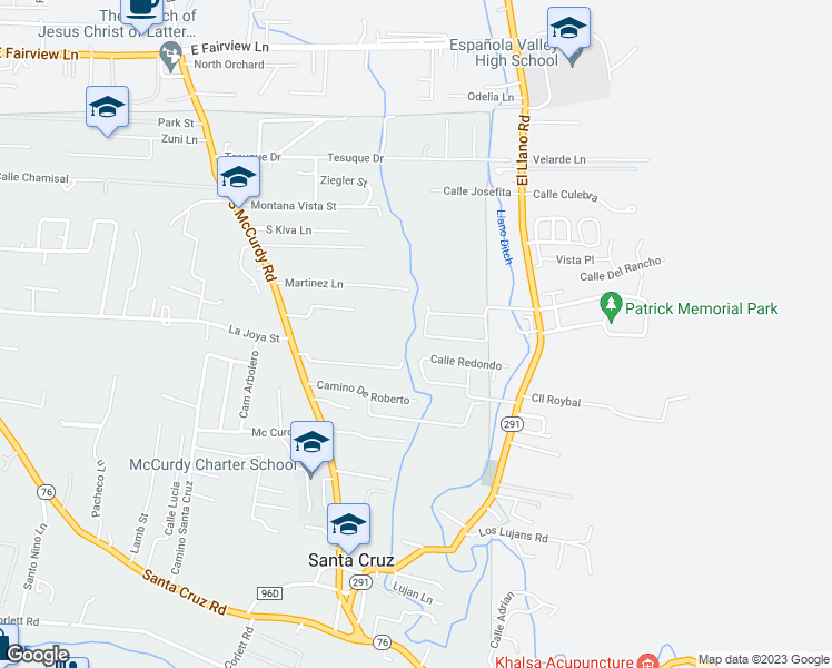 map of restaurants, bars, coffee shops, grocery stores, and more near 704 Meadow View Avenue in Española