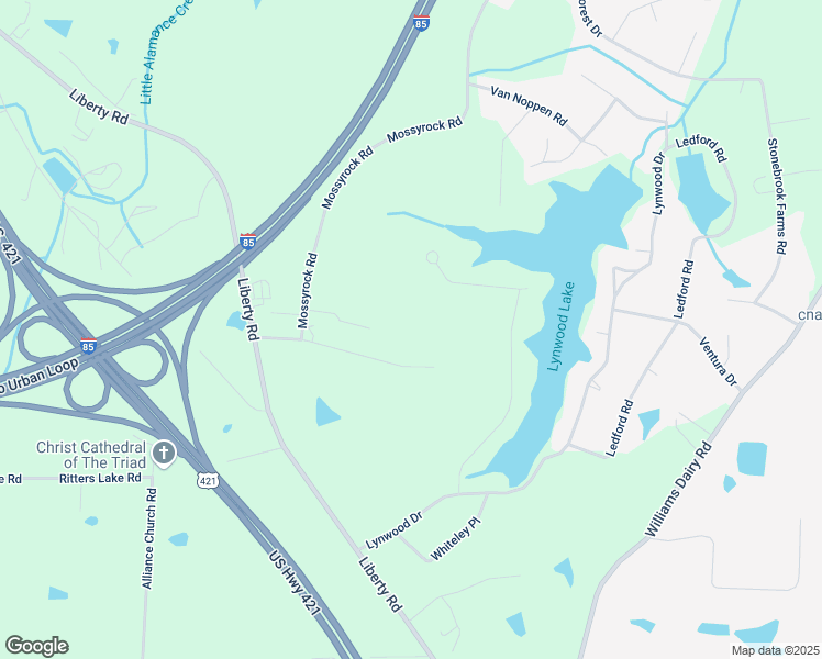 map of restaurants, bars, coffee shops, grocery stores, and more near 2419 Varner Road in Greensboro