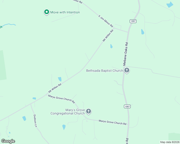 map of restaurants, bars, coffee shops, grocery stores, and more near 3835 Mount Willen Road in Haw River