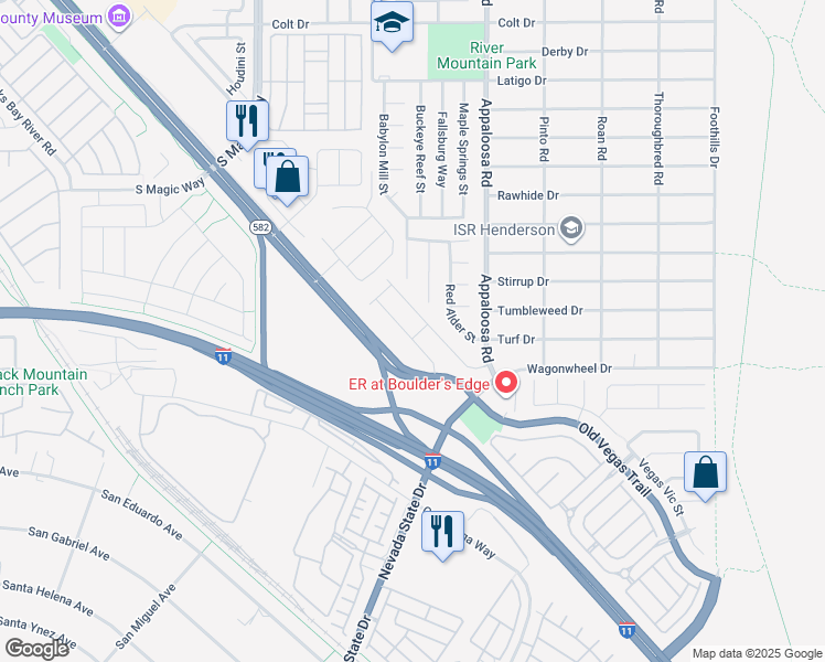 map of restaurants, bars, coffee shops, grocery stores, and more near 2276 Sky Island Drive in Henderson