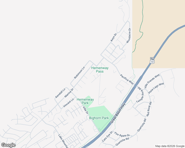 map of restaurants, bars, coffee shops, grocery stores, and more near 876 Judi Place in Boulder City