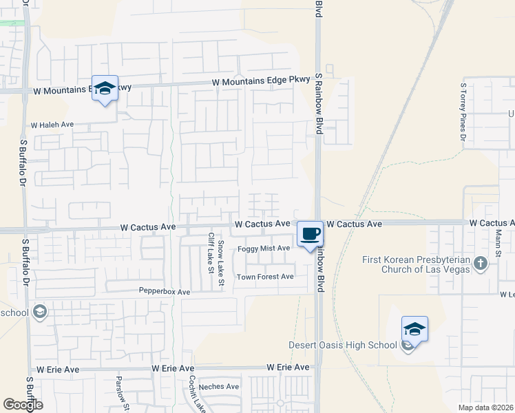 map of restaurants, bars, coffee shops, grocery stores, and more near 7086 Painted Butte Avenue in Las Vegas