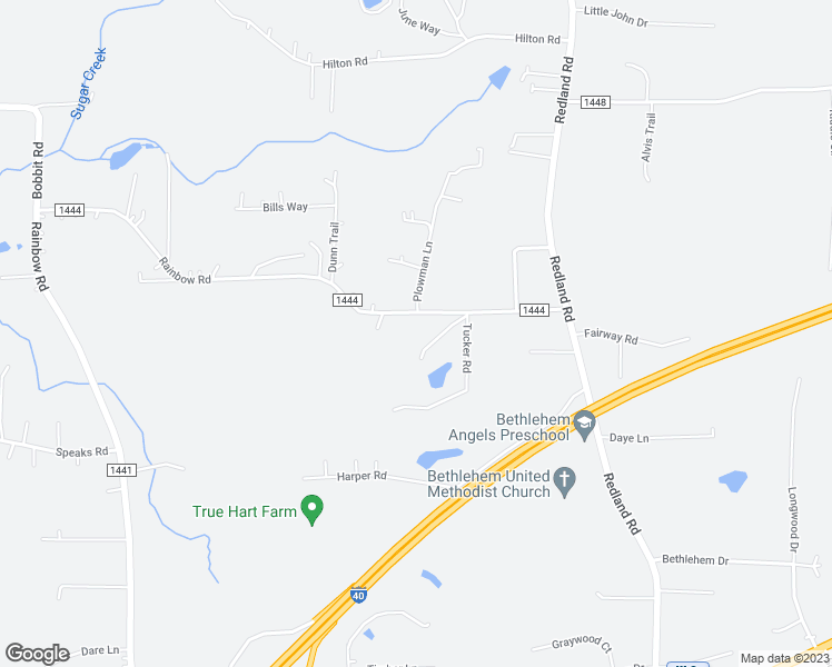 map of restaurants, bars, coffee shops, grocery stores, and more near 1158 Rainbow Road in Advance