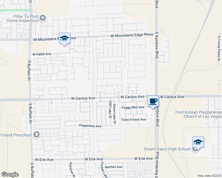 map of restaurants, bars, coffee shops, grocery stores, and more near 10457 Pretzel Court in Las Vegas
