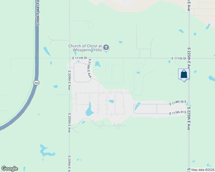 map of restaurants, bars, coffee shops, grocery stores, and more near 11273 South 212th East Avenue in Broken Arrow