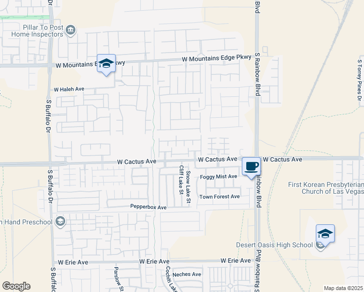 map of restaurants, bars, coffee shops, grocery stores, and more near 10457 Pretzel Court in Las Vegas