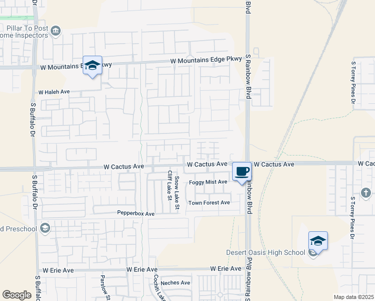 map of restaurants, bars, coffee shops, grocery stores, and more near 10449 Forked Run Street in Las Vegas