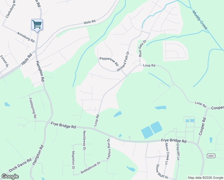 map of restaurants, bars, coffee shops, grocery stores, and more near 5920 Loop Road in Clemmons